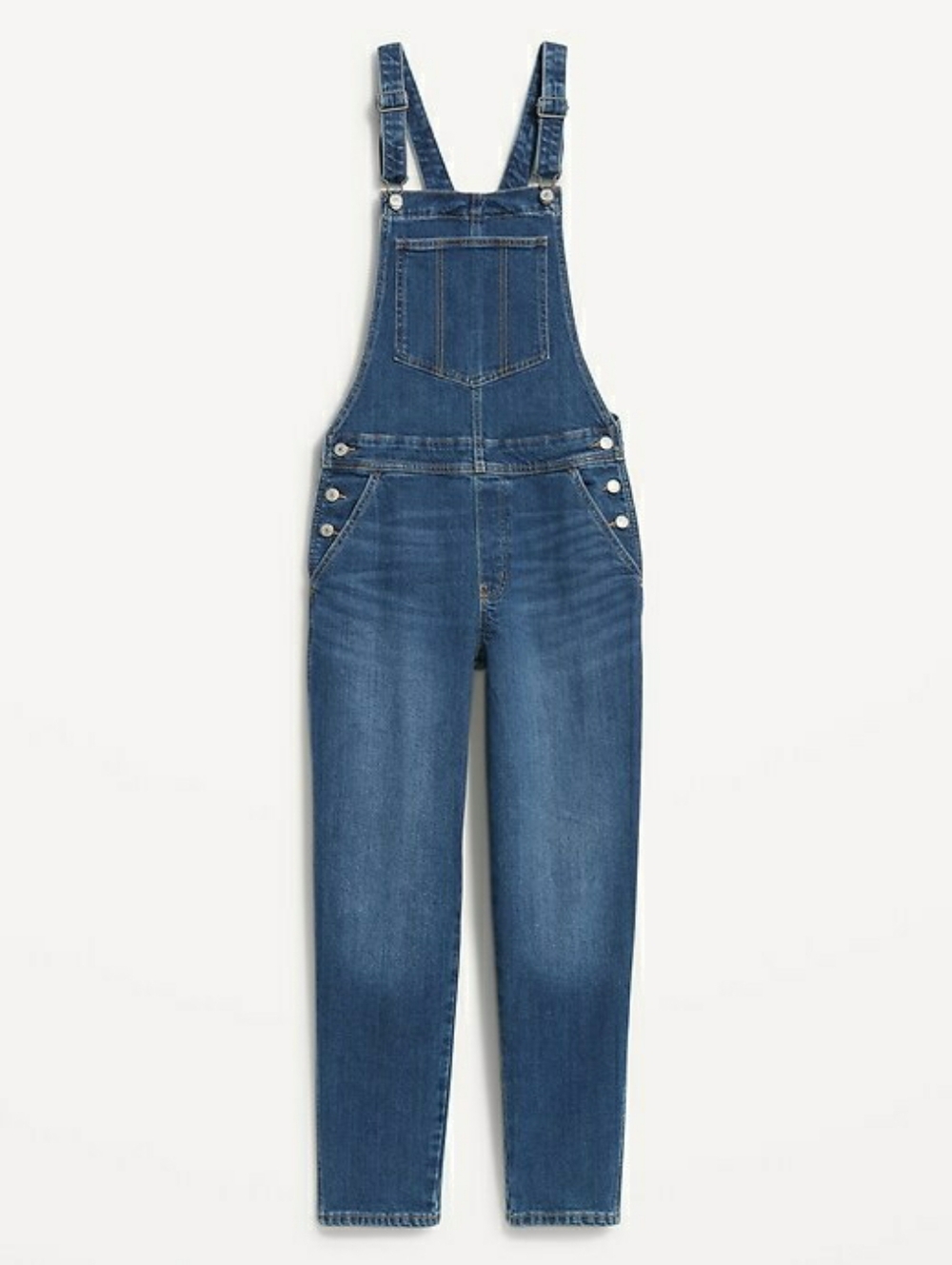 Old Navy Straight Leg Slouchy Overalls New With Tags True Blue Size 12 NEW NWT - Picture 2 of 10